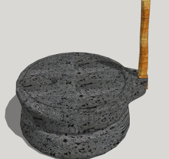 自然风石磨su模型
