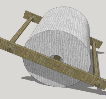 自然风石磙su模型