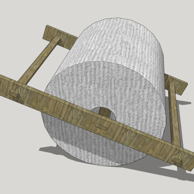 自然风石磙su模型