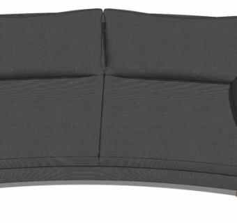 现代布艺双人沙发su模型