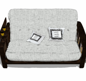 东南亚双人沙发su模型