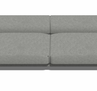 现代布艺双人沙发su模型