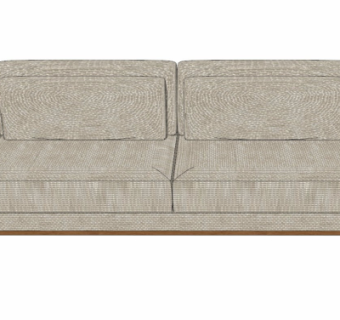 现代布艺双人沙发su模型