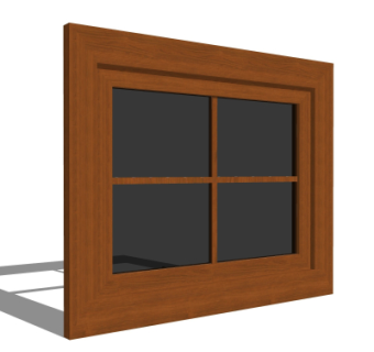 现代窗户su模型