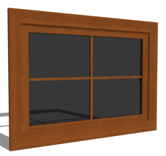 现代窗户su模型