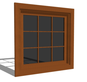 现代窗户su模型