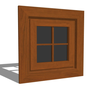 现代窗户su模型