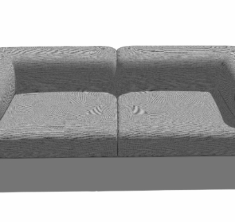 现代布艺双人沙发su模型