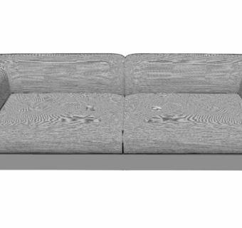 现代布艺双人沙发su模型