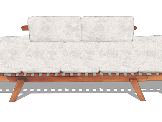 现代户外双人沙发su模型