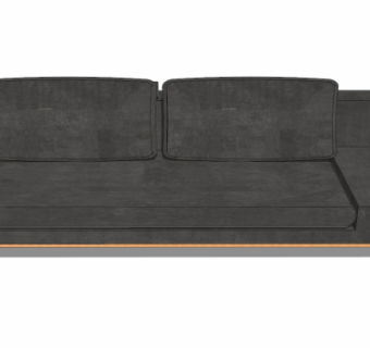 现代布艺双人沙发su模型