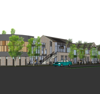 现代商业街局部su模型