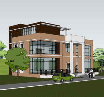 现代居家别墅su模型