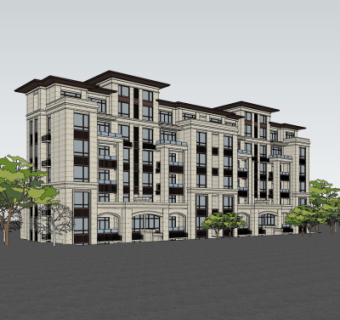 欧式住宅小区su模型