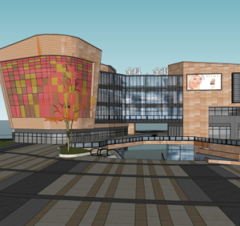 现代商业街局部su模型