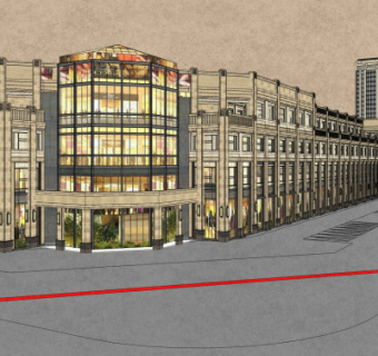 新古典沿街商业建筑su模型