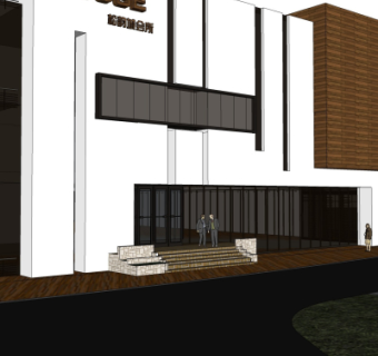 现代会所建筑su模型