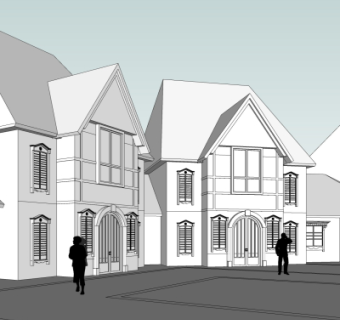 欧式建筑外观su模型