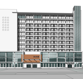 现代办公楼su模型