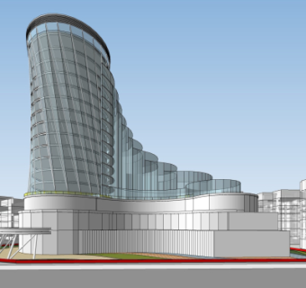 现代高层办公楼su模型