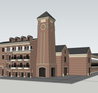 欧式建筑外观su模型