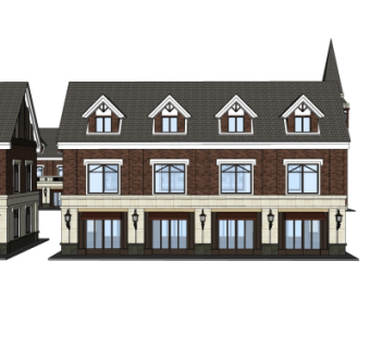 欧式建筑外观su模型