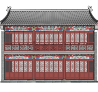 中式古建客栈su模型