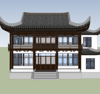 中式古建筑房屋su模型