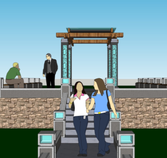 新中式凉亭su模型