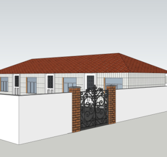 现代房屋建筑su模型
