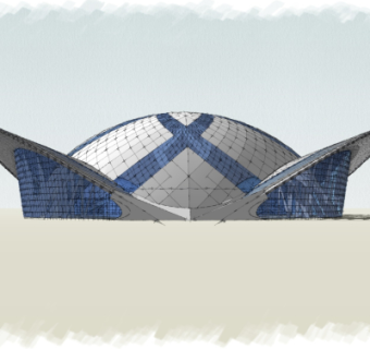 现代体育馆su模型