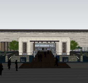 新古典建筑外观su模型