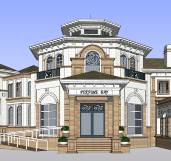 法式酒店su模型