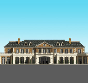 欧式商业会所su模型