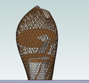 现代景观塔免费su模型