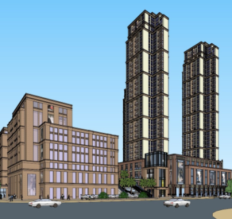 欧式商业街su模型