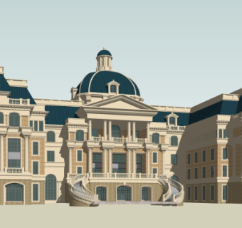 欧式办公楼su模型