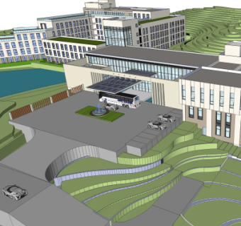 现代山地酒店su模型