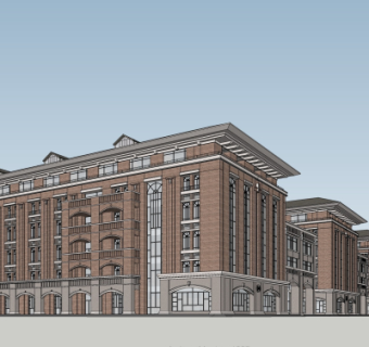 欧式建筑外观su模型