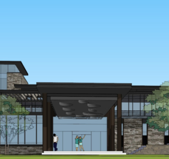 新中式商业会所su模型