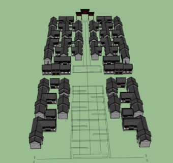 中式房屋建筑su模型