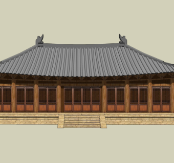 中式房屋建筑su模型