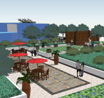 现代公园景观su模型