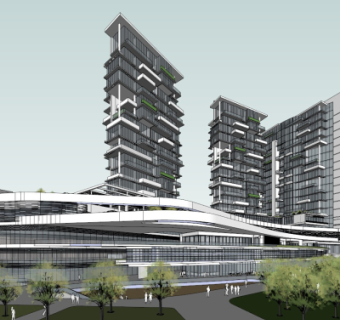 现代办公楼su模型