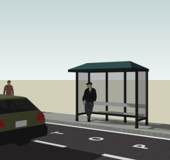 现代公交站su模型