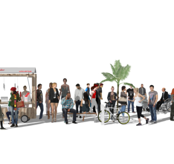 欧式人物组合su模型