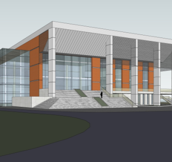 现代办公楼su模型