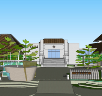 现代艺术馆su模型