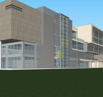 现代办公楼su模型