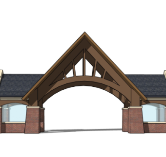 东南亚门头su模型